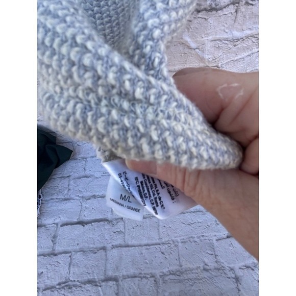 Women's Bebe Shawl Sweater M/L Gray Off-white Y2K - Picture 8 of 8